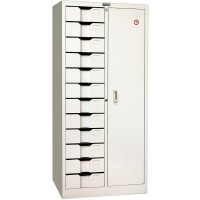 metal furniture 2 compartment 12 drawer one door steel locker cupboard