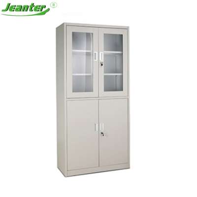 Half Glass Door Low Price Small Glass Display Cabinet Design For Dubai Kuwait Saudi Europe Metal Furniture Market