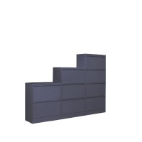 Black Horizontal Drawer Cabinet For Modern Office Use